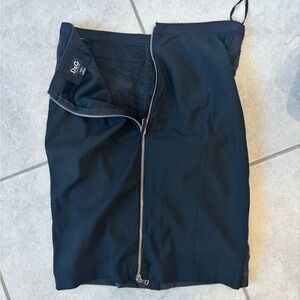 D&G Black Pencil Skirt with Silver Zip Detail